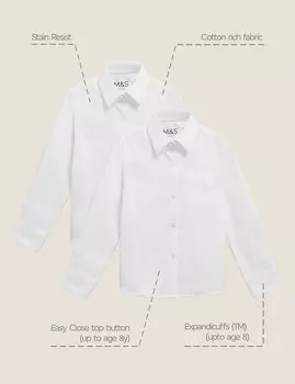 Блузка с технологией Non-Iron для девочки (2 шт)