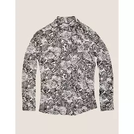 Блузка с завязками на воротнике и лесным принтом, Marks&amp;Spencer