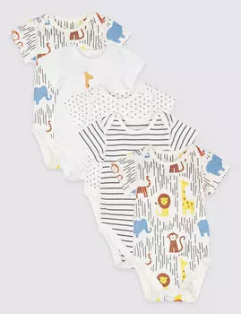 Боди Сафари из органического хлопка (5 шт)