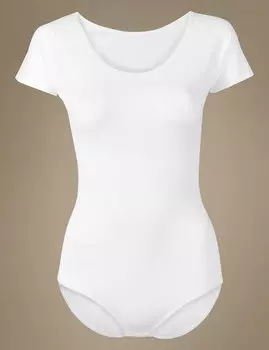 Боди женское, хлопковое, с коротким рукавом