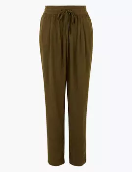Брюки мягкие зауженного кроя на завязках