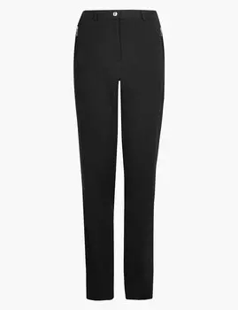 Брюки прямого кроя с карманами на молнии