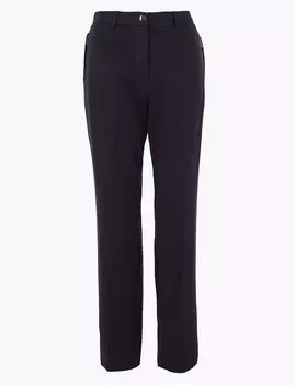 Брюки прямого кроя с карманами на молнии