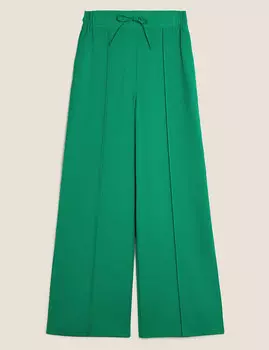 Брюки с широкими штанинами на кулиске