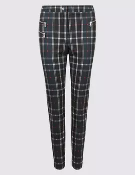 Брюки скинни с молниями