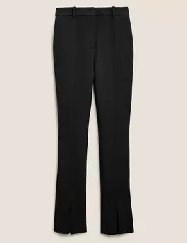 Брюки скинни с разрезом спереди