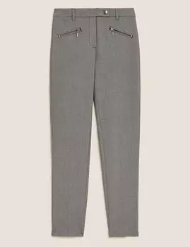 Брюки слим Mia с карманами на молнии