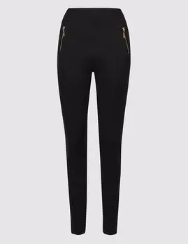 Брюки слим украшены молниями