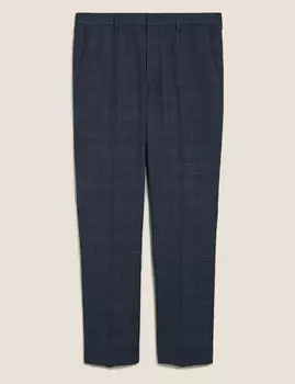 Брюки стрейч стандартного кроя в клетку