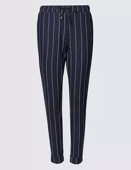Брюки узкие, в полоску