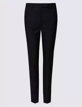 Брюки узкого кроя в горошек