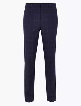 Брюки узкого кроя в клетку