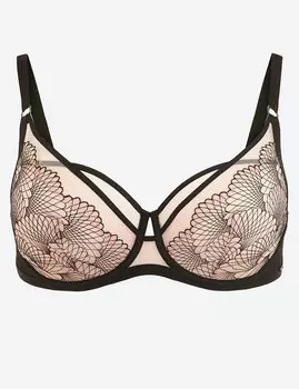 Бюстгальтер-балконет с мягкой вышитой чашкой