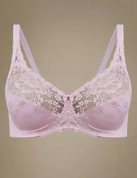 Бюстгальтер без косточек с жаккардовым кружевом