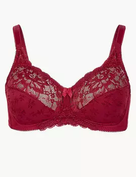 Бюстгальтер без косточек с жаккардовым кружевом