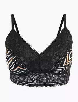 Бюстгальтер-бралет без косточек с кружевной отделкой