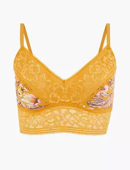 Бюстгальтер-бралет Triangle с тропическим принтом