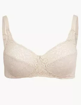Бюстгальтер классический с винтажной кружевной отделкой и полноразмерной чашкой A-DD