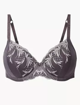 Бюстгальтер классический вышитый с полноразмерной чашкой A-E