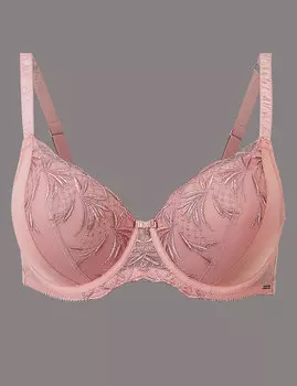 Бюстгальтер классический вышитый с полноразмерной чашкой A-E