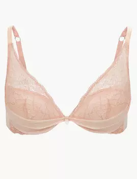 Бюстгальтер-планж кружевной
