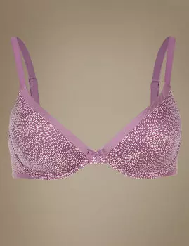 Бюстгальтер-планж на косточках с принтованной полноразмерной чашкой A-E