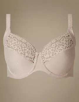 Бюстгальтер с кружевной полноразмерной чашкой B-E