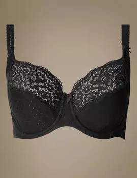 Бюстгальтер с кружевной полноразмерной чашкой B-E