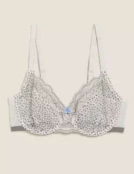 Бюстгальтер с полноразмерной чашкой A-E на косточках и кружевной отделкой