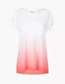 Длинная женская футболка с эффектом Dip Dye