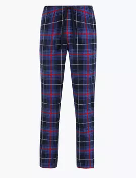 Длинные пижамные брюки в клетку