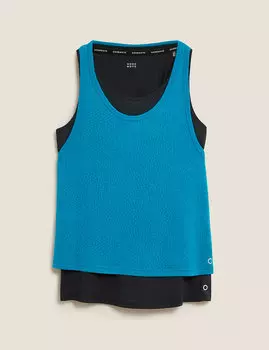 Двухслойный жилет с овальным вырезом