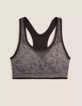 Двусторонний спортивный бюстгальтер средней плотности без швов