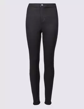 Джеггинсы суперскинни с высокой посадкой по линии талии