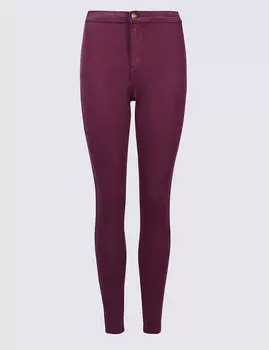 Джеггинсы суперскинни с высокой посадкой по линии талии