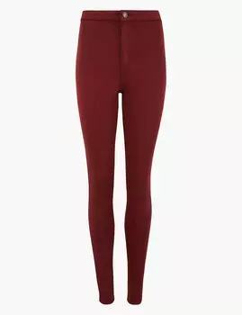 Джеггинсы суперскинни с высокой посадкой по линии талии