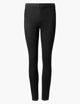 Джеггинсы суперскинни с высокой посадкой по линии талии