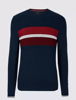 Джемпер хлопковый в полоску