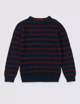 Джемпер из 100% хлопка в полоску (3-16 лет)