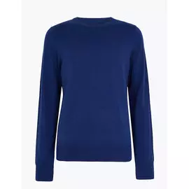 Джемпер из чистого хлопка с круглым вырезом, Marks&amp;Spencer