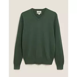 Джемпер из чистого хлопка с V-образным вырезом, Marks&amp;Spencer
