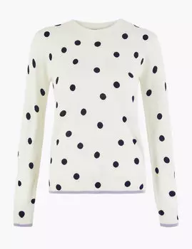 Джемпер из пряжи Cashmilon™ с пятнистым узором