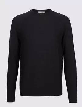 Джемпер мужской текстурированный из 100%-го хлопка с круглой горловиной