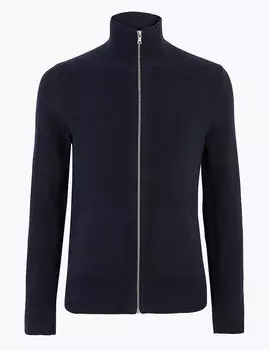 Джемпер на молнии с воротником-стойкой