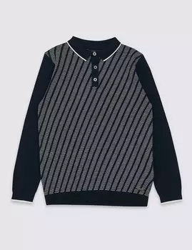 Джемпер поло с геометрическим принтом для мальчика