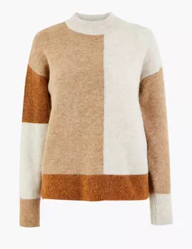 Джемпер с цветными блоками