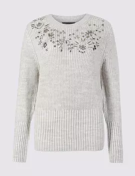 Джемпер с круглый вырезом