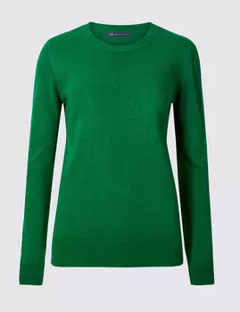 Джемпер с круглым вырезом