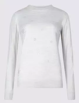 Джемпер с круглым вырезом