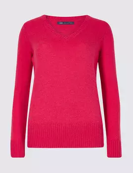 Джемпер с V-образным воротом